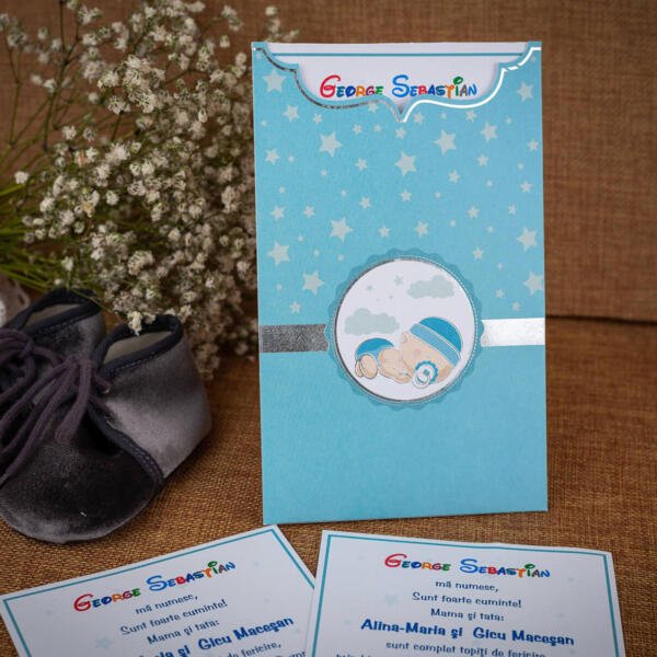 Invitatie de botez cu bebe care doarme 103