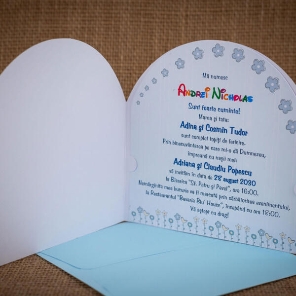 Invitatie de botez cu elefant 126 - imagine 2