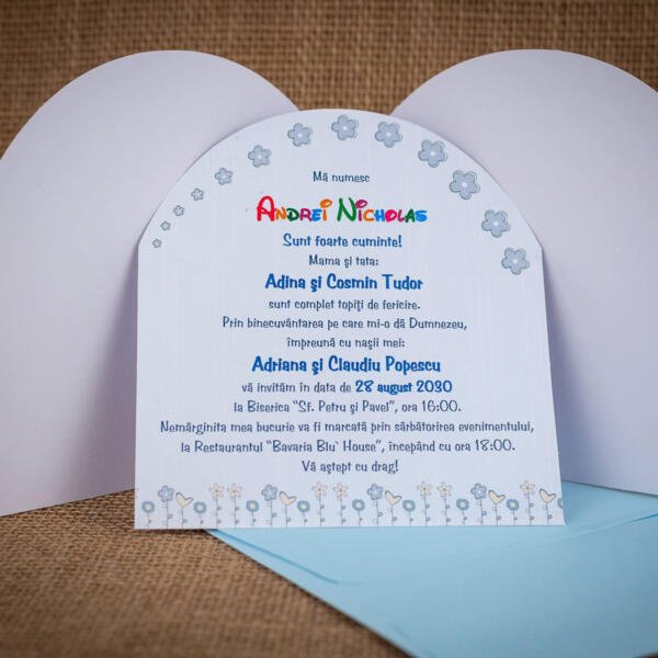 Invitatie de botez cu elefant 126 - imagine 3