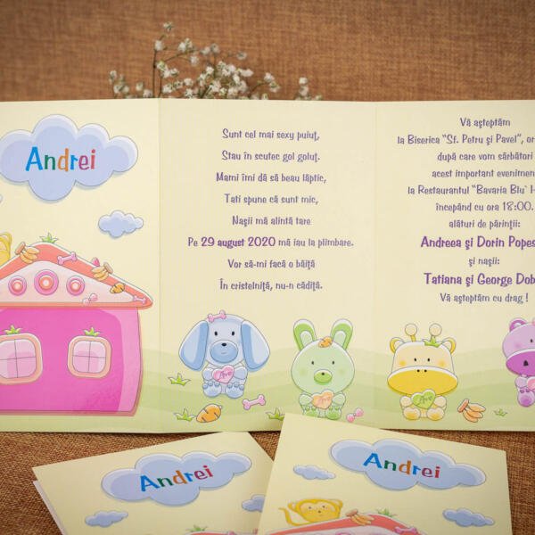 Invitatie de botez cu maimuta 112 - imagine 2