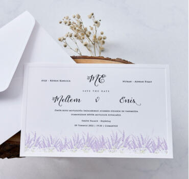 Invitatie de nunta cu lavanda 1141