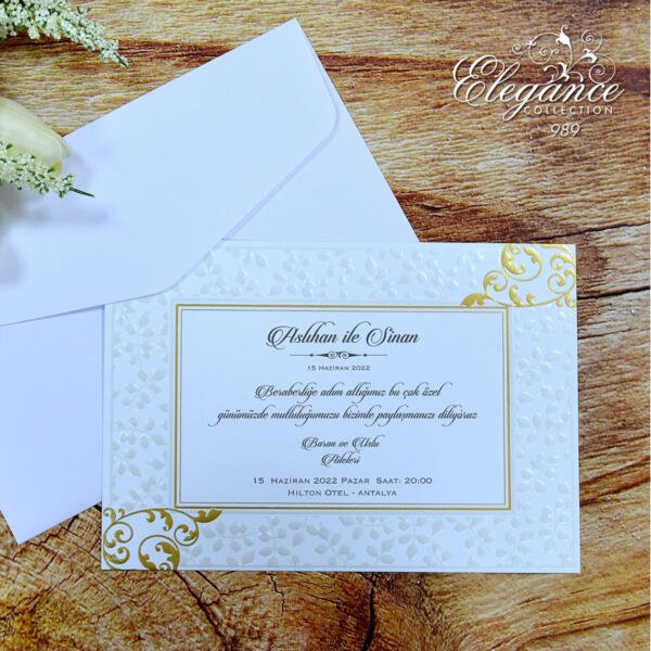 Invitatie de nunta clasica 989