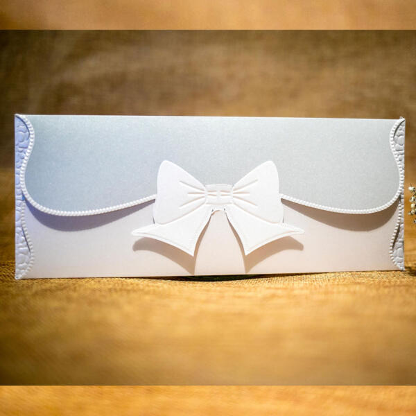 Invitatie de nunta cu fundita 5022