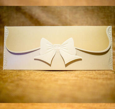 Invitatie de nunta cu fundita 5025