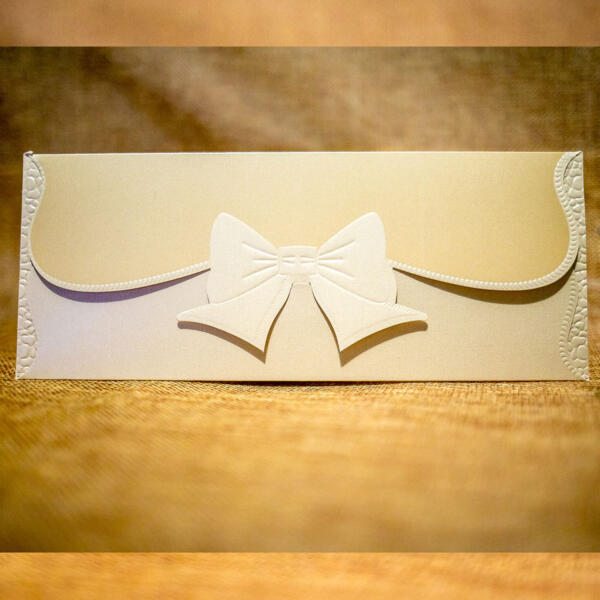 Invitatie de nunta cu fundita 5025