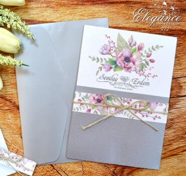 Invitatie de nunta elegant florala 972