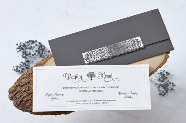 Invitatie de nunta eleganta 1112 - imagine 2