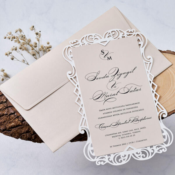 Invitatie de nunta eleganta 1113