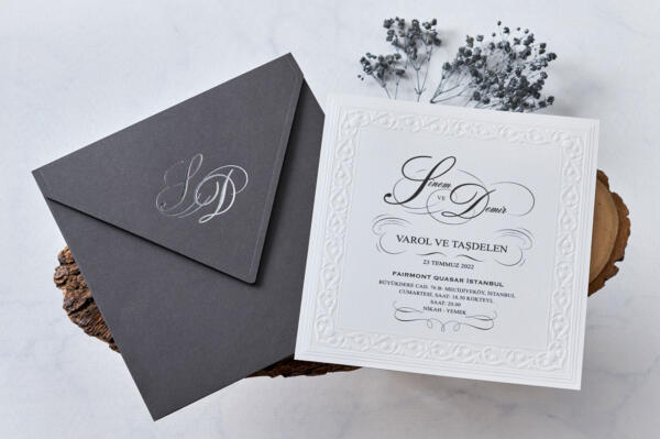 Invitatie de nunta eleganta 1116 - imagine 2