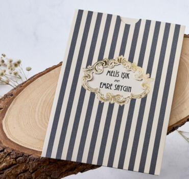 Invitatie de nunta vintage 1126