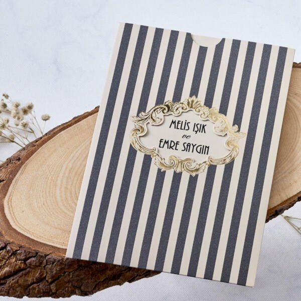 Invitatie de nunta vintage 1126
