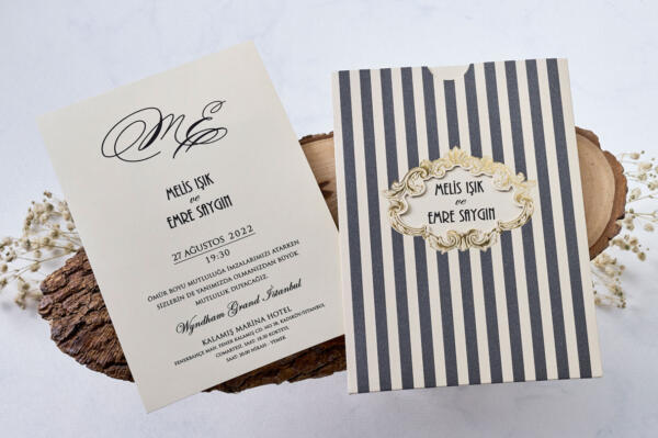 Invitatie de nunta vintage 1126 - imagine 2