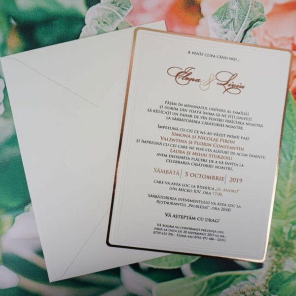 Invitatie de nunta clasica 1136 - imagine 4