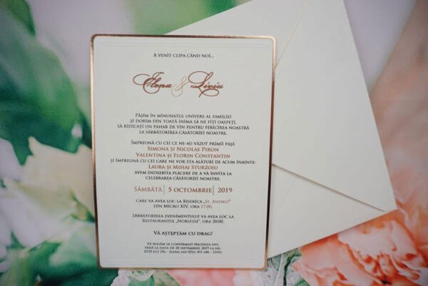 Invitatie de nunta clasica 1136 - imagine 3