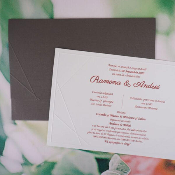 Invitatie de nunta clasica 1176