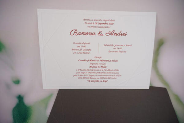 Invitatie de nunta clasica 1176 - imagine 2