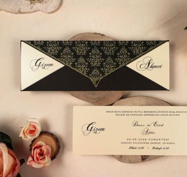 Invitatie de nunta eleganta cu sclipici 20222