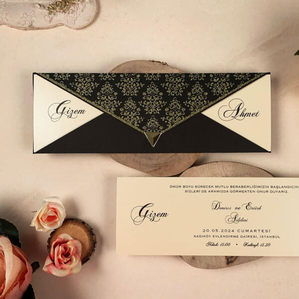 Invitatie de nunta eleganta cu sclipici 20222