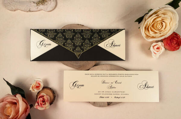 Invitatie de nunta eleganta cu sclipici 20222 - imagine 3