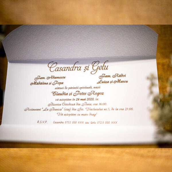 Invitatie de nunta eleganta 2027 - imagine 3