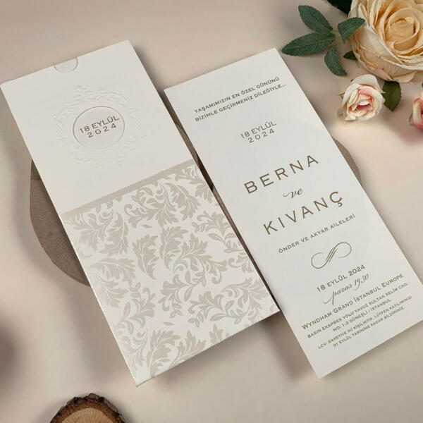 Invitatie de nunta vintage 52560
