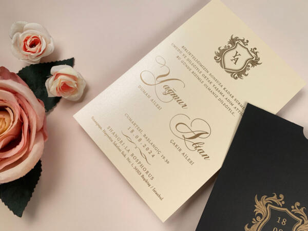 Invitatie de nunta vintage 85868 - imagine 3
