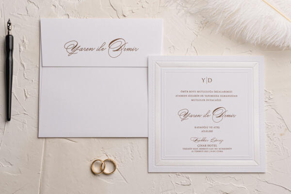 Invitatie de nunta clasica 9134 - imagine 2