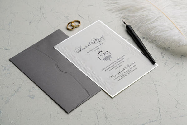 Invitatie de nunta eleganta 9144 - imagine 2
