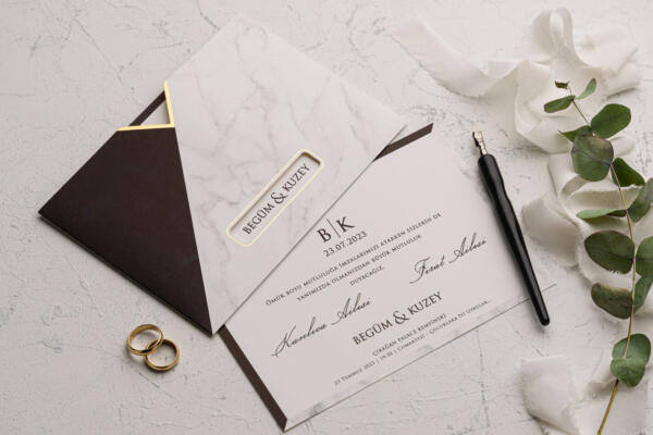 Invitatie de nunta moderna 9152 - imagine 2