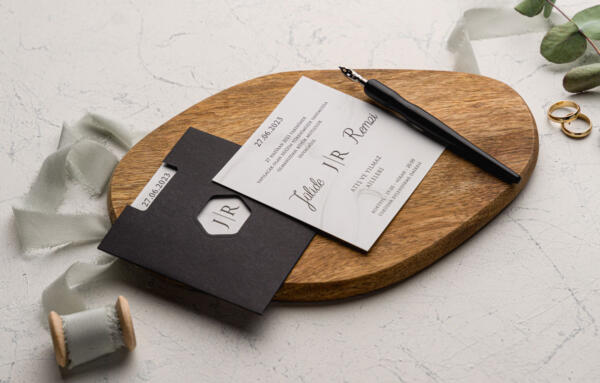 Invitatie de nunta eleganta 9156 - imagine 2