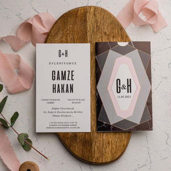 Invitatie de nunta eleganta 9159