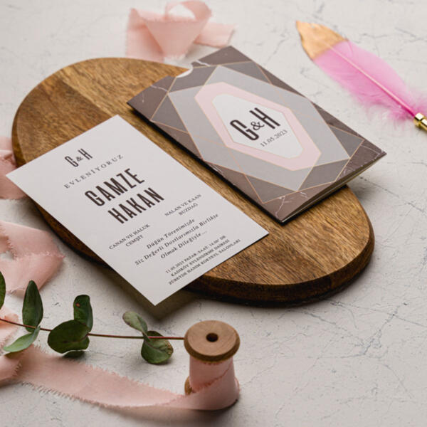 Invitatie de nunta eleganta 9159 - imagine 2