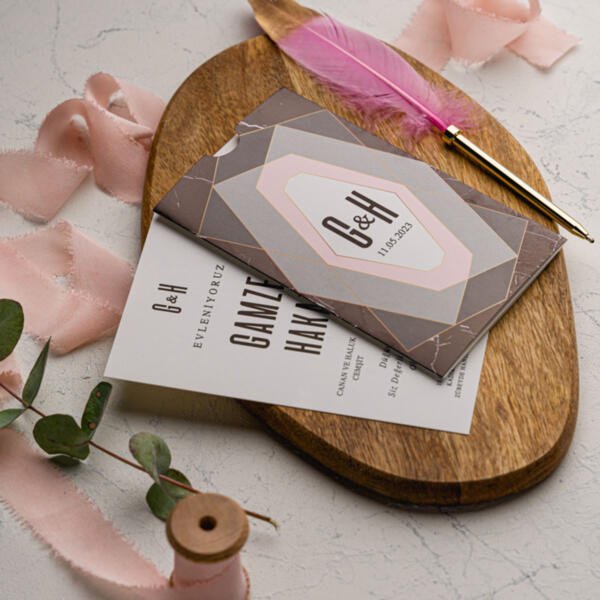 Invitatie de nunta eleganta 9159 - imagine 3