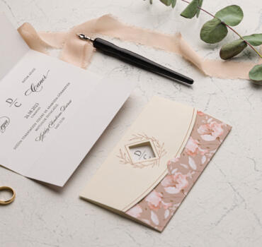 Invitatie de nunta floral 9161