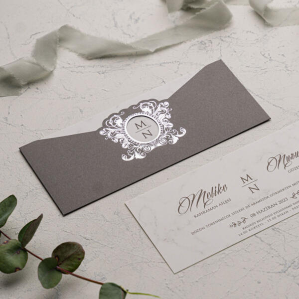 Invitatie de nunta vintage 9167