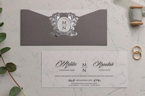 Invitatie de nunta vintage 9167 - imagine 3