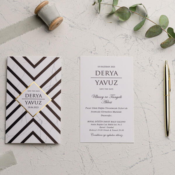 Invitatie de nunta eleganta 9174