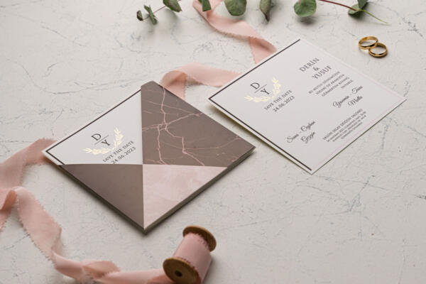 Invitatie de nunta moderna 9184 - imagine 2
