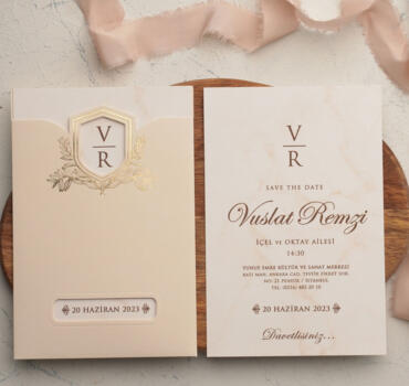 Invitatie de nunta vintage 9198