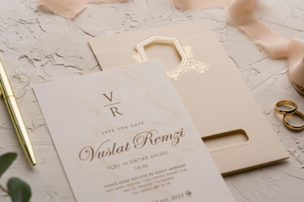 Invitatie de nunta vintage 9198 - imagine 3