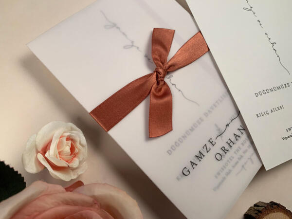 Invitatie de nunta eleganta cu funda 96932 - imagine 4