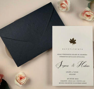Invitatie de nunta eleganta de toamna 96943