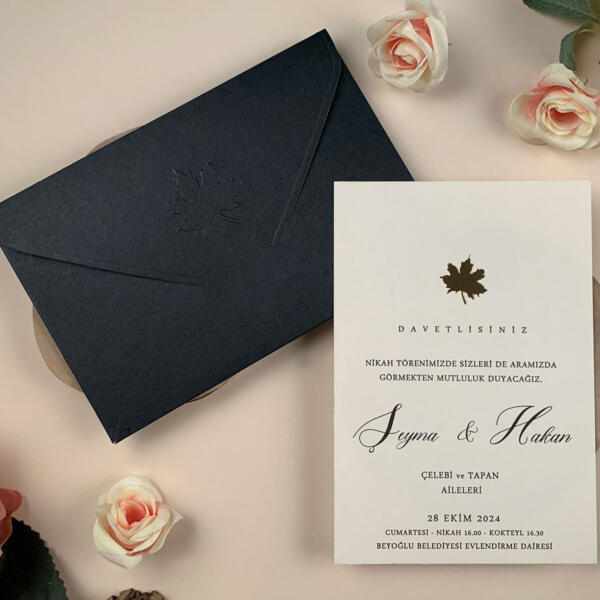 Invitatie de nunta eleganta de toamna 96943