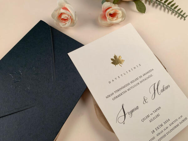 Invitatie de nunta eleganta de toamna 96943 - imagine 2