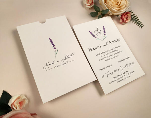 Invitatie de nunta florala 96948 - imagine 2