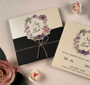 Invitatie de nunta elegant floral 63684