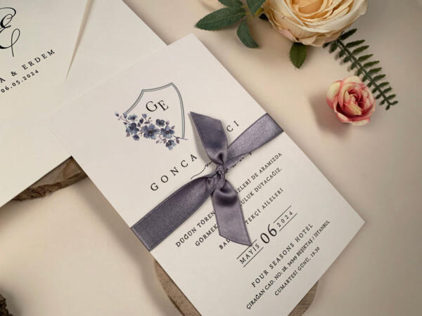 Invitatie de nunta floral 96959 - imagine 2
