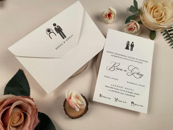 Invitatie de nunta cu miri 96946 - imagine 3