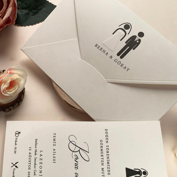 Invitatie de nunta cu miri 96946