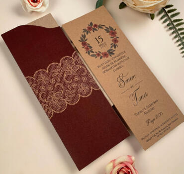 Invitatie de nunta floral 52551